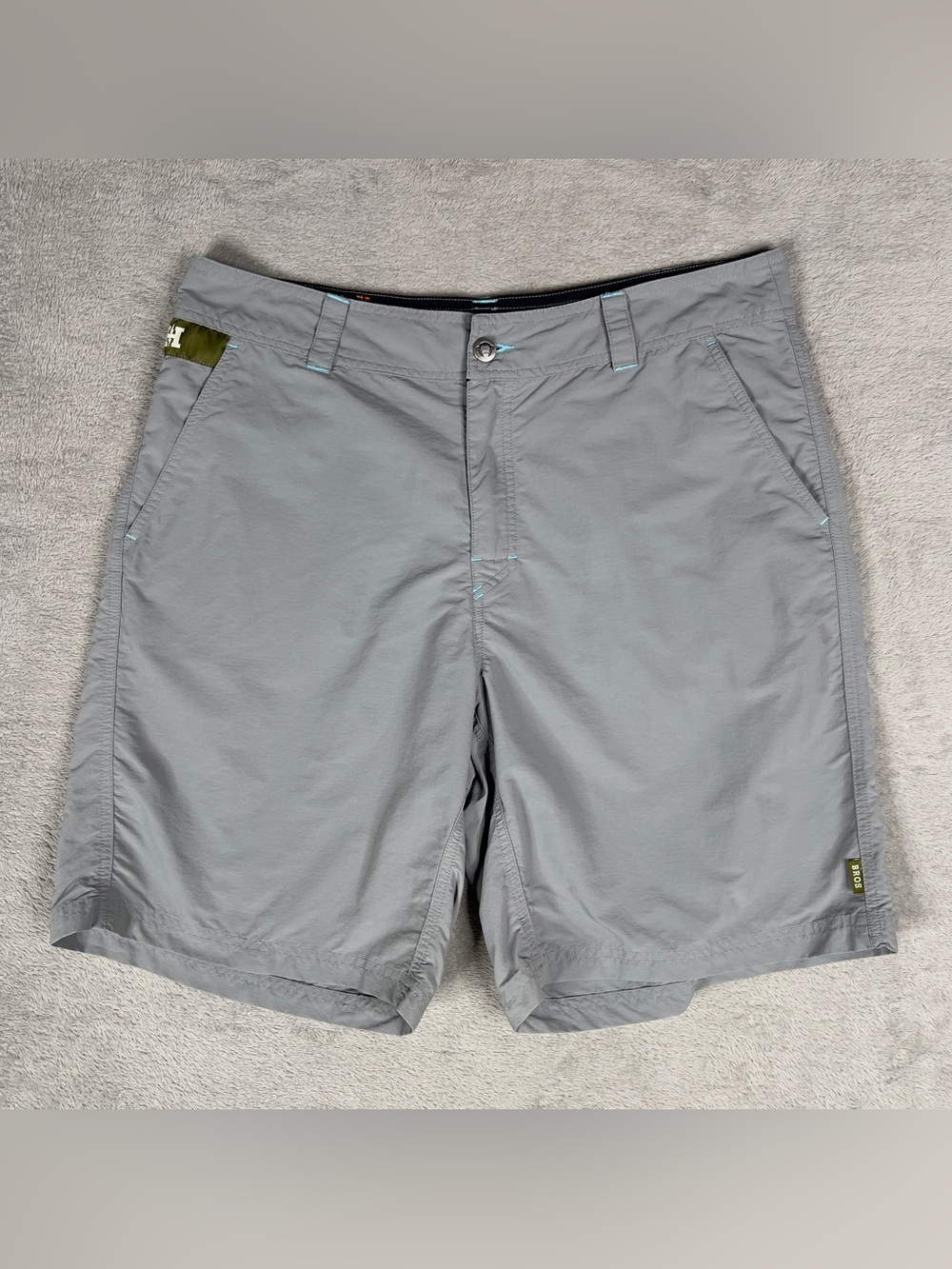 Howler Brothers Horizon Hybrid Shorts Men's 34 Gray Ripstop Nylon Hiking Fishing